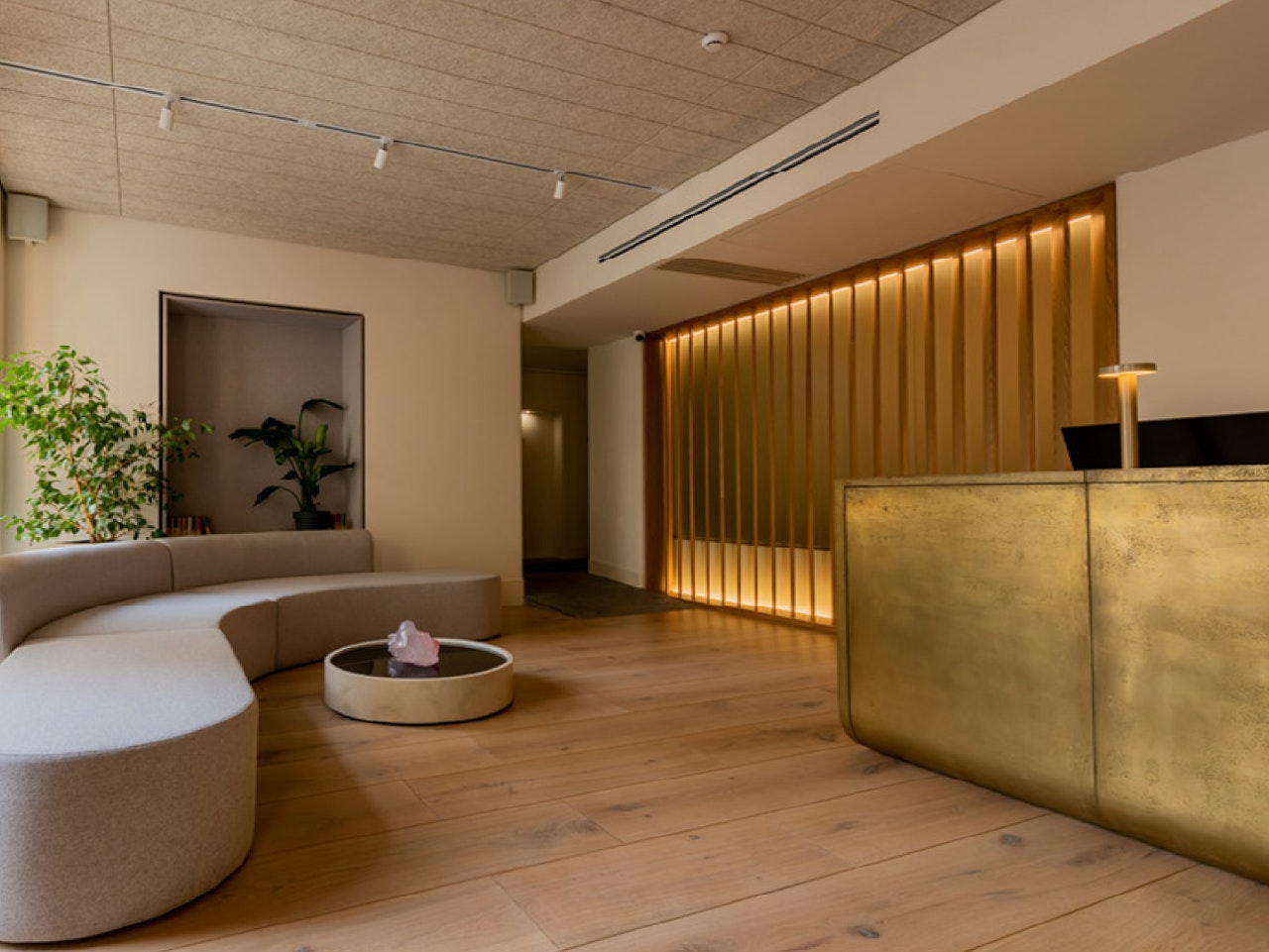 interior shot of a large building lobby area