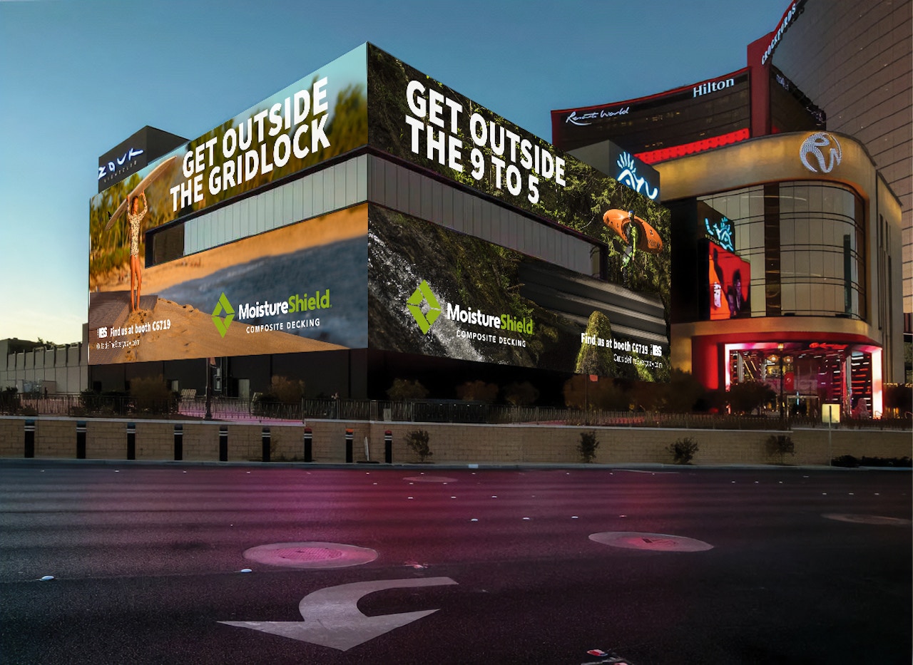 MoistureShield building wrap with ad