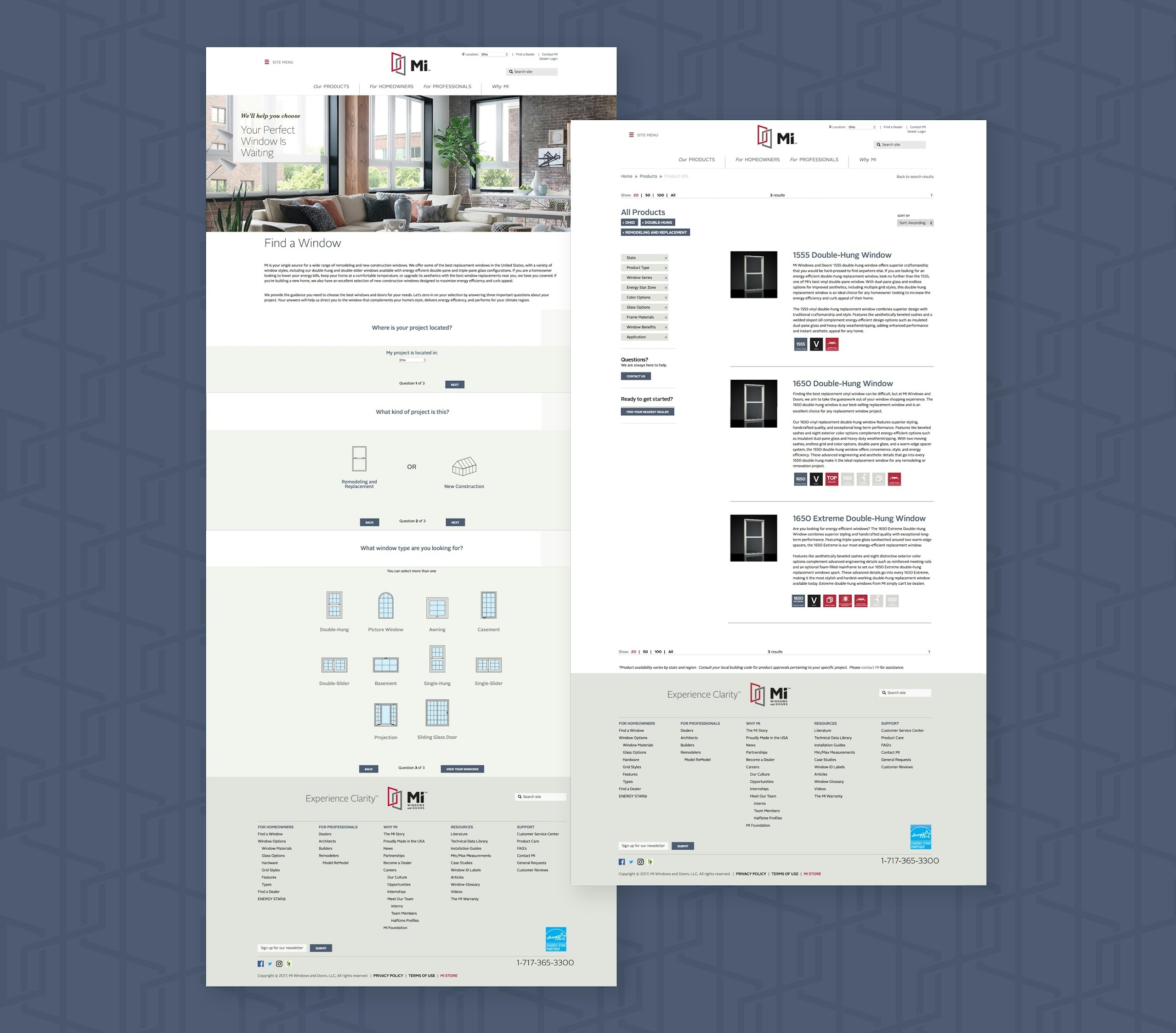 MI Search - Website design