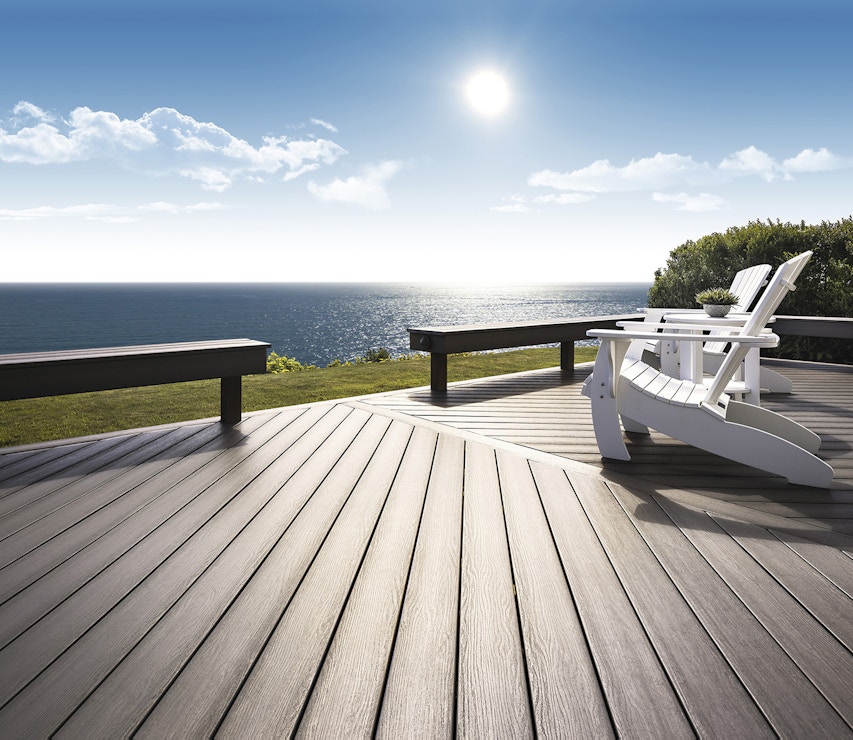 MoistureShield deck on a northeast sunny summer day