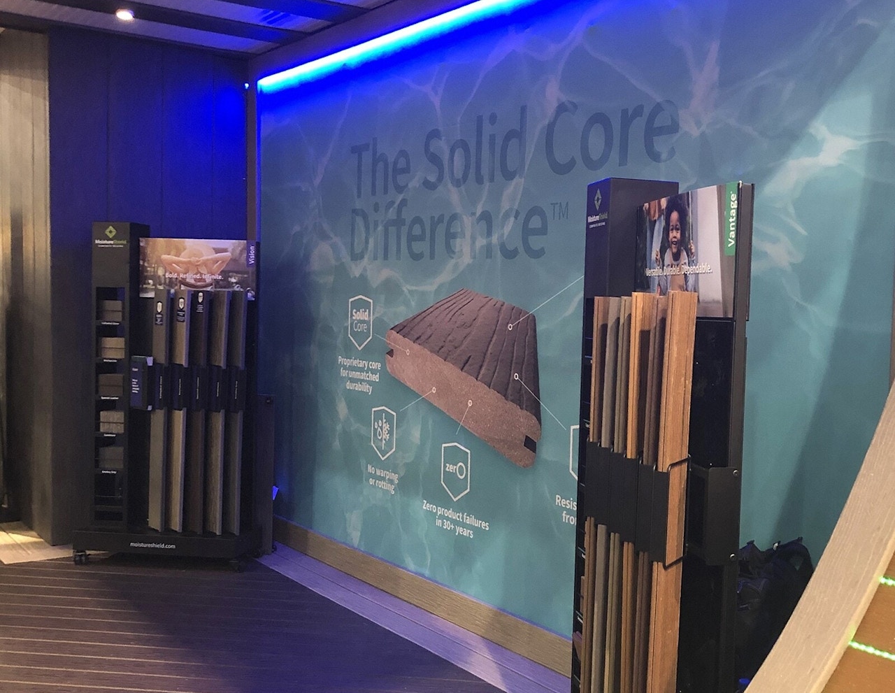 moistureshield decking indoor wall display