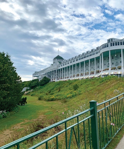 exterior view of the Grand Hotel on Machinac Island
