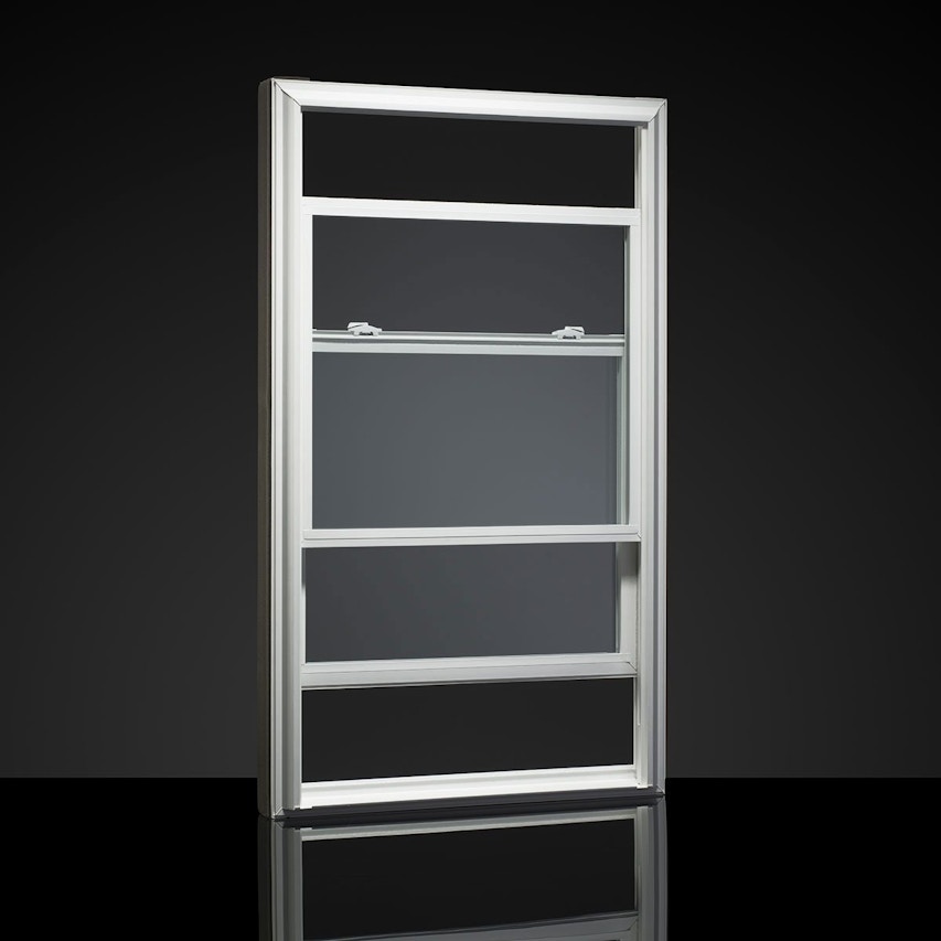 Miter window on black background