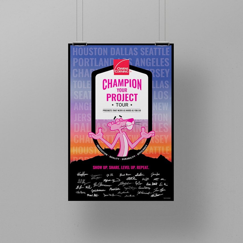 Owens Corning road show tour poster