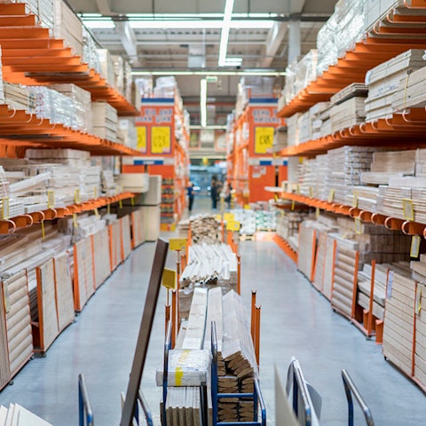 the lumber isle of a big box store